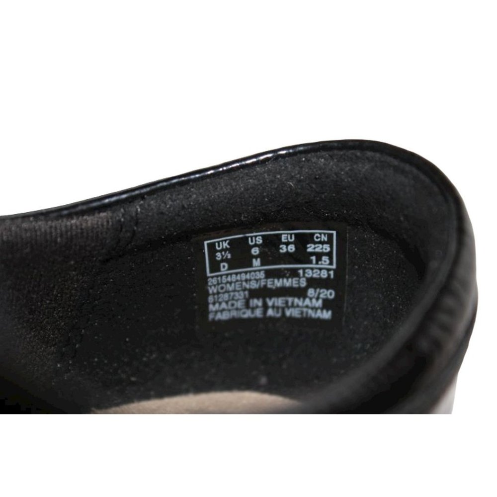 CLARKS COLLECTION Womens Black Patent Pebbled Leather Wedge SHOES Lace-up ~Sz 6M - Picture 7 of 7